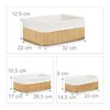 Relaxdays Regalkorb Set Bambus 12,5 x 32 x 22 HxBxT, 3er Produktbild-Vorschau 3