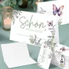 50 Tischkarten 'Schön, dass du da bist', Floral Butterfly Produktbild-Vorschau 2