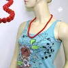 Kette 10mm Kunststoffperlen rot-glänzend 70cm rot 10mm Produktbild-Vorschau 2
