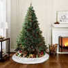 r Weihnachtsbaum-Teppich aus Kunstfell, weiß, rund, für Produktbild-Vorschau 8