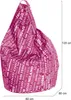 Esidra Pouf Aariel 80x80x120h cm Rosa, Sackform Produktbild-Vorschau 3