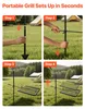 Gril de camping VEVOR, dimensions 406 x 406 mm, température Voir les images du produit 6