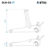 STIX DLN-03 Hydraulischer Rangierwagenheber 3 T 75–505 mm Produktbild-Vorschau 17