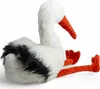 A plush toy stork sitting on a white background. Produktbild-Vorschau