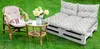 Amilian Palettenkissen SET Gartenkissen mit Rückenkissen Produktbild-Vorschau 5