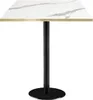 Hochtisch 70 x 70 cm – Modell Rom aus weißem Marmor mit Produktbild-Vorschau 1