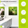 ARTland Glasbild Ausspähender Frosch Größe: 30x30 cm Produktbild-Vorschau 2