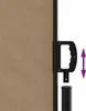 vidaXL Bočná výsuvná markíza Taupe 100x300 cm Náhľad obrázku produktu 6