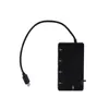 A black USB hub with a micro USB cable attached, shown against a white background. Produktbild-Vorschau