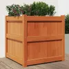 vidaXL květináč vosk hnědý 60x60x60 cm masivní borovicové Náhled obrázku produktu 2