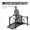 Outsunny Gartenbrücke, Teichbrücke mit Sicherheitsgeländer Produktbild-Vorschau 5
