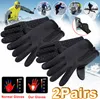 A collage of images showcasing winter gloves with various activities and thermal imaging comparisons. Produktbild-Vorschau