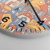 Wanduhr - Rund - Glasuhr - Stadt Haus Straße - 40x40cm - Produktbild-Vorschau 5