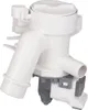 A white washing machine drain pump is shown against a white background. Produktbild-Vorschau