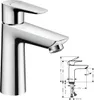 hansgrohe Talis E Einhebel Waschtischmischer 110, ohne Produktbild-Vorschau 3