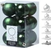 Christbaumkugel - Weihnachtsbaumkugel - bruchfest - D: 6cm - glänzend und matt - grün - 12er Set Produktbild-Vorschau