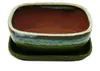 Bonsai-pot met onderschaal, maat 3, groen-beige, Productafbeelding-voorbeeld 2