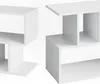 Two white modern shelving units are displayed against a white background. Podgląd zdjęcia produktu