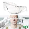 A collage showing a pair of safety goggles and a person wearing them. Náhľad obrázku produktu