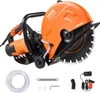 A VEVOR electric concrete saw and its accessories are displayed against a white background. Produktbild-Vorschau