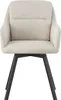 xonox.home Stuhl 2er Set Sophie Chenille-Optik creme Produktbild-Vorschau 2