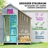 Outsunny Gartenschrank Holz Outdoor wetterfest Produktbild-Vorschau 4