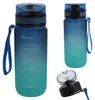 Trinkflasche 650ml Sport PET PP PE 7x24cm grün blau Produktbild-Vorschau 1