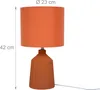 Relaxdays Tischlampe, gemusterter Keramikfuß, Stoffschirm, Produktbild-Vorschau 4