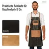 ALPHA Büffel Leder Grillschürze BBQ Kochschürze Produktbild-Vorschau 6