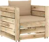 vidaXL 2-tlg. Garten-Lounge-Set mit Kissen Grün Produktbild-Vorschau 1
