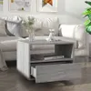 The Living Store Couchtisch Grau Sonoma 55x55x40 cm Produktbild-Vorschau 1