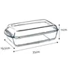 A glass baking dish with dimensions indicated by measurement lines and text. Náhled obrázku produktu
