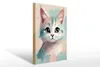 Holzschild Katze pastell, 20x30 cm, Holzschilder Deko Produktbild-Vorschau 1