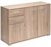 CASARIA® Kommode mit 3 Türen 2 Schubladen 107x75x35cm Holz Produktbild-Vorschau 1