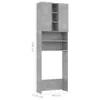 vidaXL Armadio per lavatrice grigio cemento 64x25,5x190 cm Anteprima dell’immagine prodotto 15