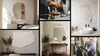 A collage of images showing organic mirrors in different settings, including a bedroom, a bathroom, and a workshop where mirrors are being handled. Produktbild-Vorschau