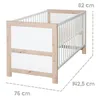 set di mobili per bambini 2 pezzi Malo - Culla 70 x 140 cm Anteprima dell’immagine prodotto 11