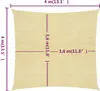 vidaXL Voile d'ombrage 160 g/m² Beige 4x4 m HDPE Voir les images du produit 14
