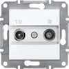Enddose RTV ohne Rahmen, weiß Schneider Asfora EPH3300721 Produktbild-Vorschau 1