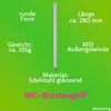 Bürstenking WC Bürstengriff aus glänzendem Edelstahl, edler Produktbild-Vorschau 2