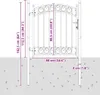 vidaXL Zauntor EMMEN 125 x 100 cm Pulverbeschichteter Stahl Produktbild-Vorschau 7