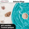 Fleece Kuscheldecke 220x240 cm Flauschiges Polyester Petrol Produktbild-Vorschau 5