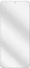 A clear, top-down view of a smartphone screen protector with a small circular cutout at the top center. Produktbild-Vorschau