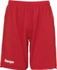 A pair of red shorts with a white logo on the bottom left. Voir les images du produit