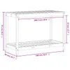 Design Pflanztisch mit Ablage 108x50x75 cm Massivholz Produktbild-Vorschau 9