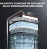 A diagram illustrating the internal workings of a showerhead, showing how air is mixed with water. Podgląd zdjęcia produktu
