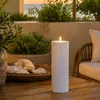 XXL LED Kerze - Outdoorkerze - H: 32,5cm/D: 10cm - Timer/Sensor - für Innen/Außen - weiß Produktbild-Vorschau