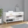 vidaXL Szafka na buty biała wysoki połysk 102x35x55 cm Podgląd zdjęcia produktu 2