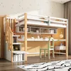 A child's bedroom with a loft bed, desk, and storage. Produktbild-Vorschau