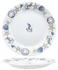 Neptun sada 6 námořních talířů na dorty a zákusky porcelán Náhled obrázku produktu 4